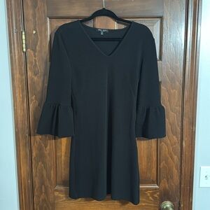 Elegant Black V-Neck Dress